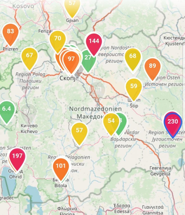 Утрово Струмица најзагаден град, а Македонија 12та во светот